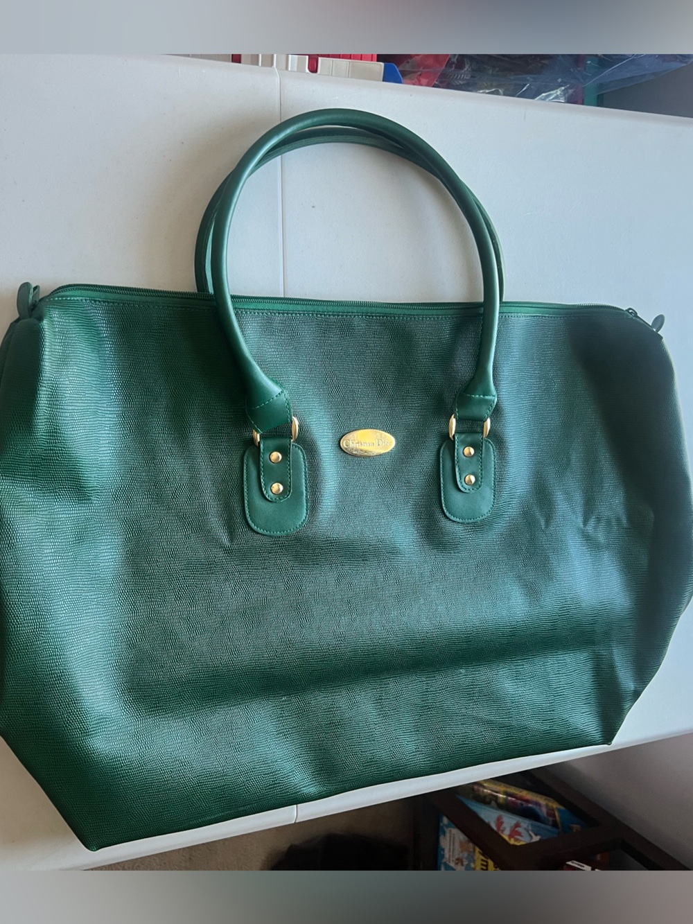 Vintage Christian Dior Perfume Gift W Purchase Large Travel Bag